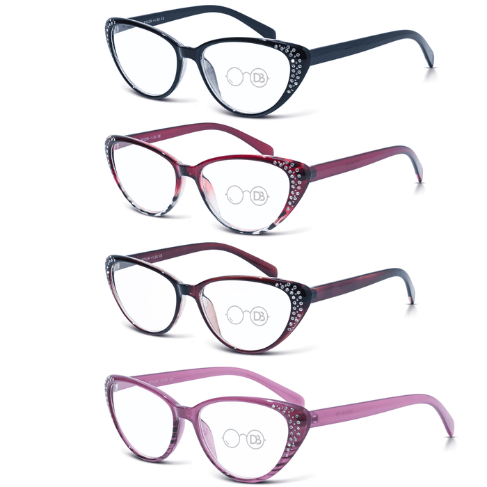 DebSpecs Cat Eye Reading Glasses with Rhinestones oc702 product group
