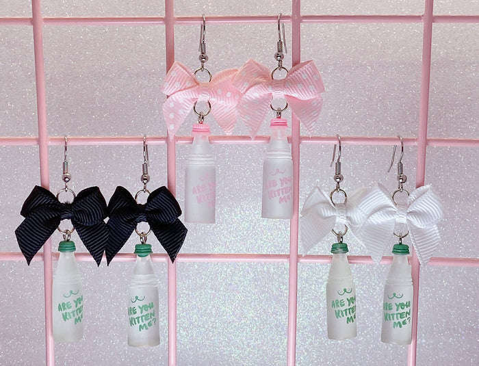 Cat Soda Earrings (3 Colors) - Lolita Collective