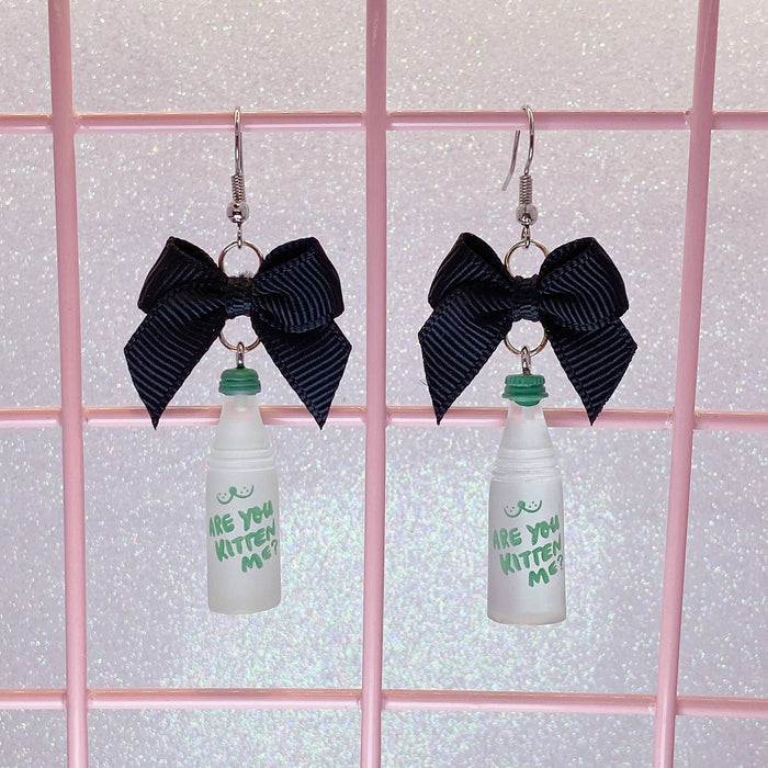 Cat Soda Earrings (3 Colors) - Lolita Collective