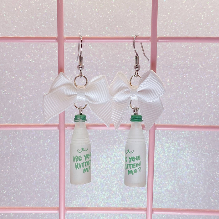 Cat Soda Earrings (3 Colors) - Lolita Collective