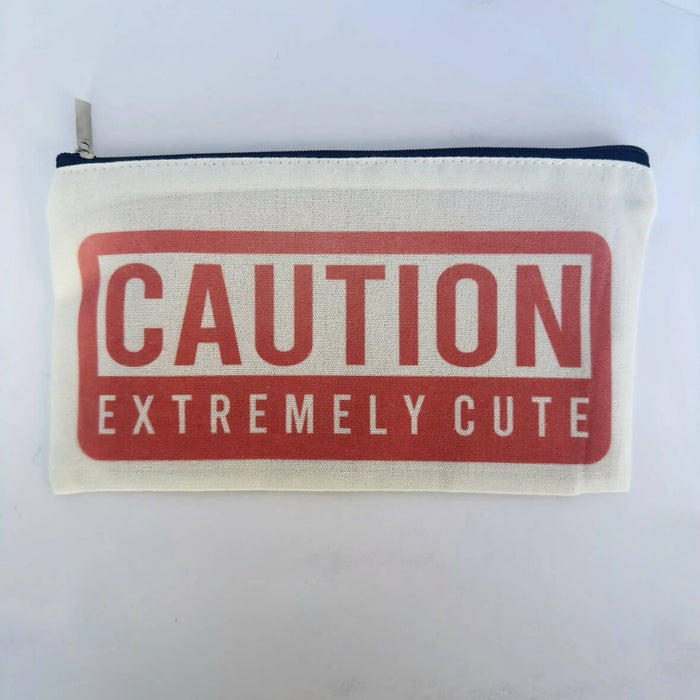 Caution Zipper Pouch