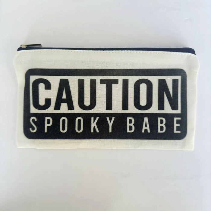 Caution Zipper Pouch