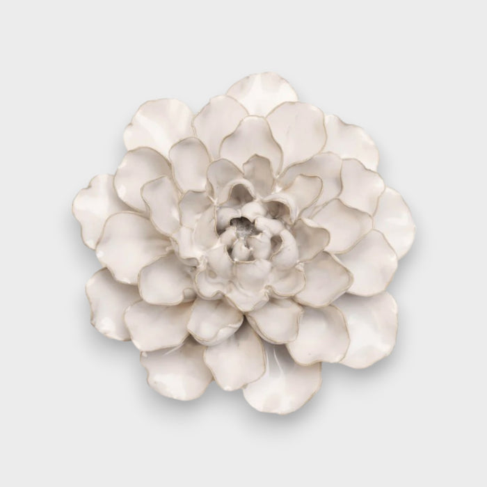 Ceramic Flower Wall Art White Flower