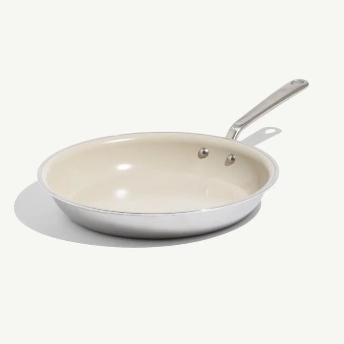 CeramiClad Frying Pan - Sand (Stainless Rims)