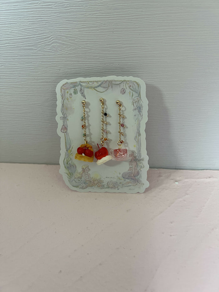 Cherry & Tea Set Earrings
