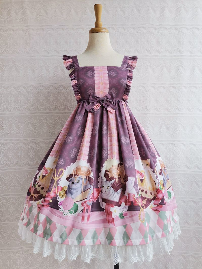 Chocolate Meow Jumperskirt - Lolita Collective