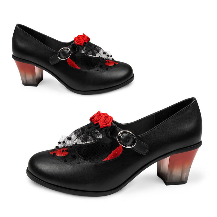 Chocolaticas® Mid Heels Melancholy Women's Mary Jane Pump