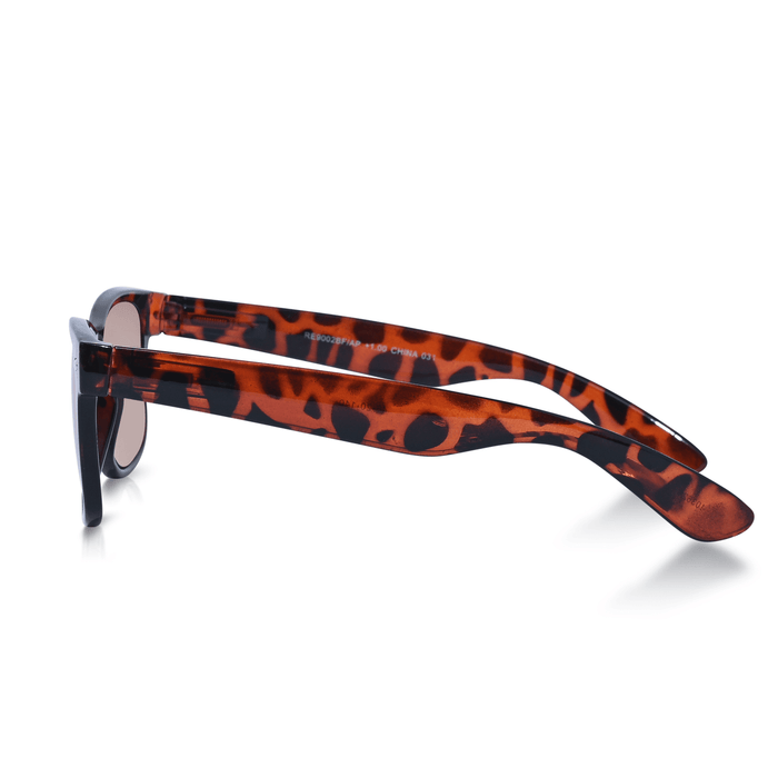 DebSpecs Classic Bifocal Sunglasses Readers pa9002 bfap Tortoise Amber lens side view