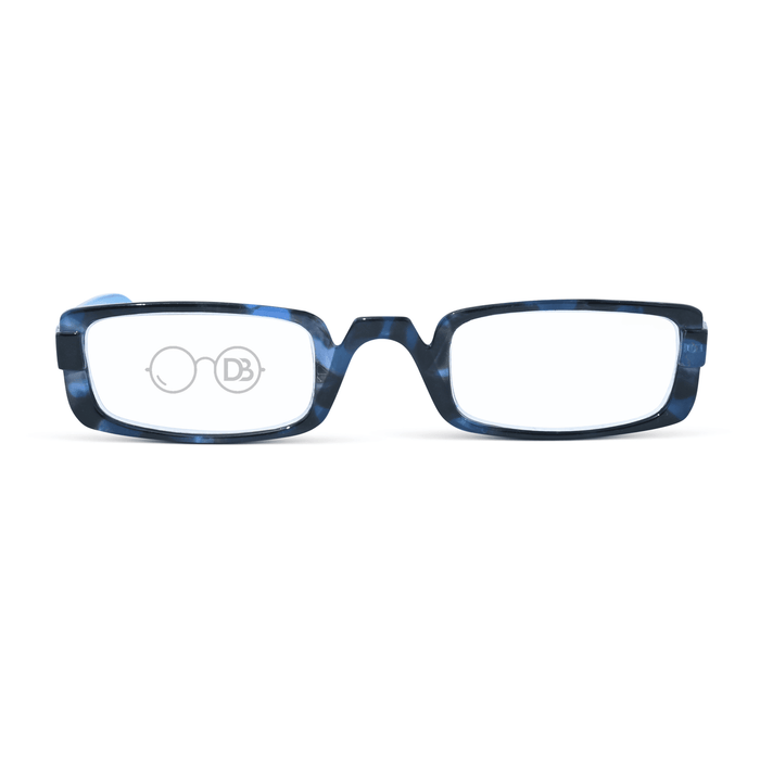 DebSpecs Half Eye Colorful Reading Glasses pa3339clsp Black Blue arms front view