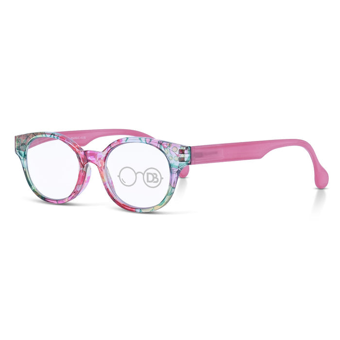 DebSpecs Colorful Round Readers R649s 1 Watermelon angled view