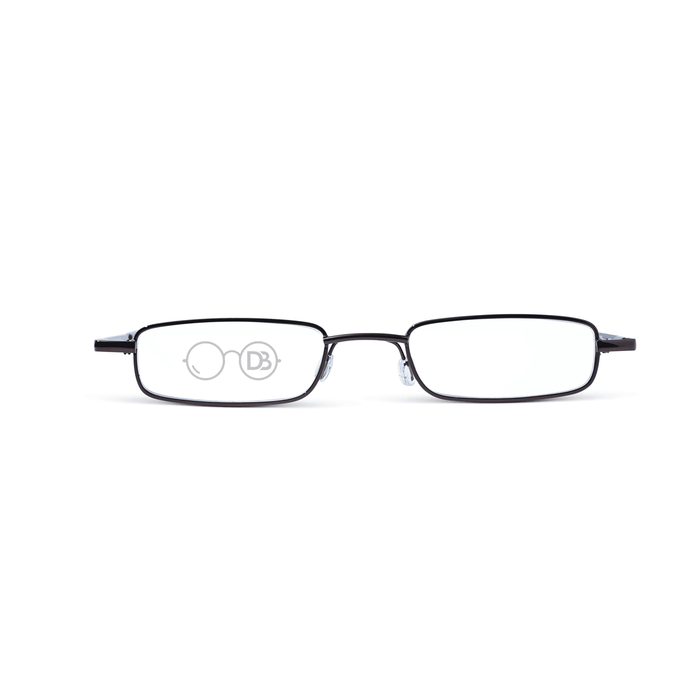 DebSpecs Compact Wire Rectangle Readers with Case pa0013 Bronze front view
