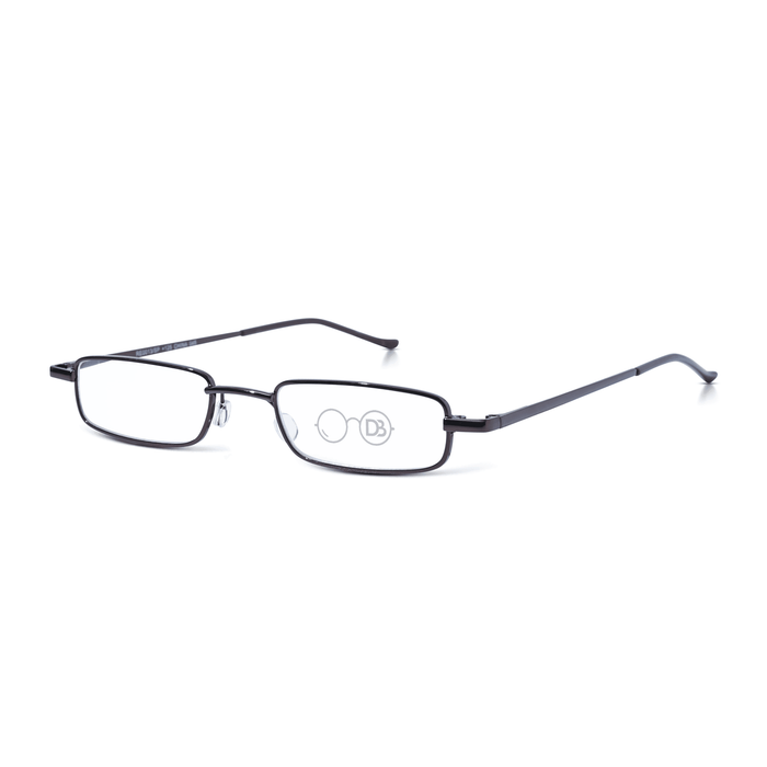 DebSpecs Compact Wire Rectangle Readers with Case pa0013 Bronze angled view