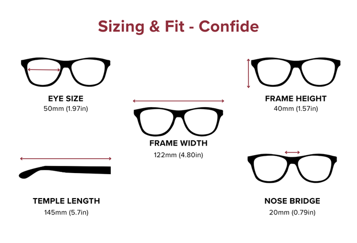 DebSpecs Large-size eyewear fit guide Confide