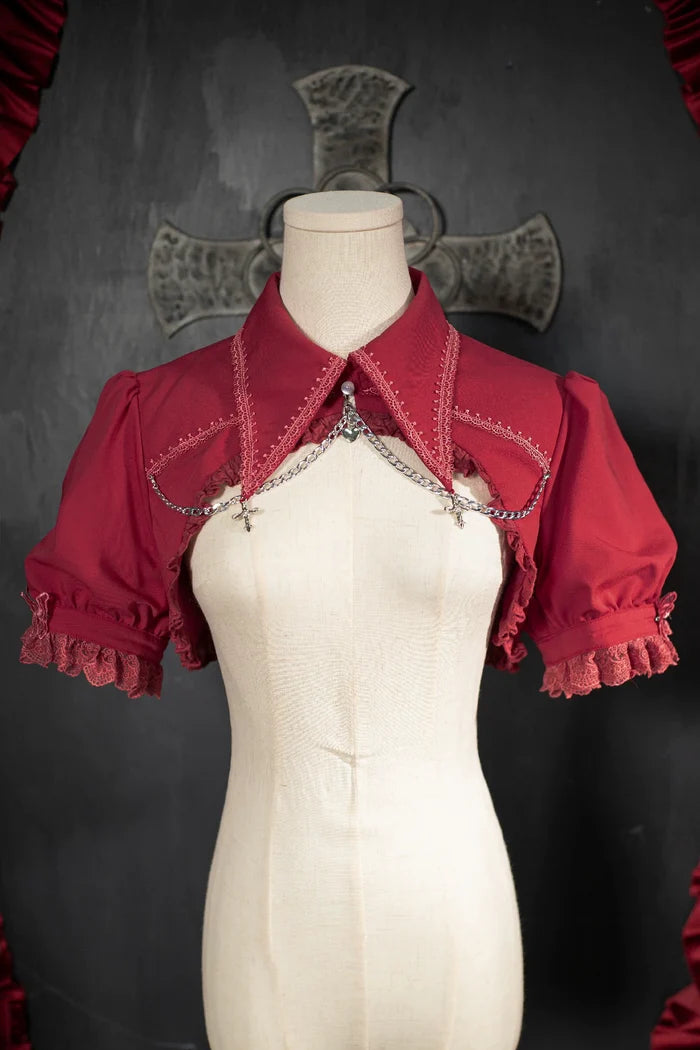 Contract Cross Puff Sleeve Bolero
