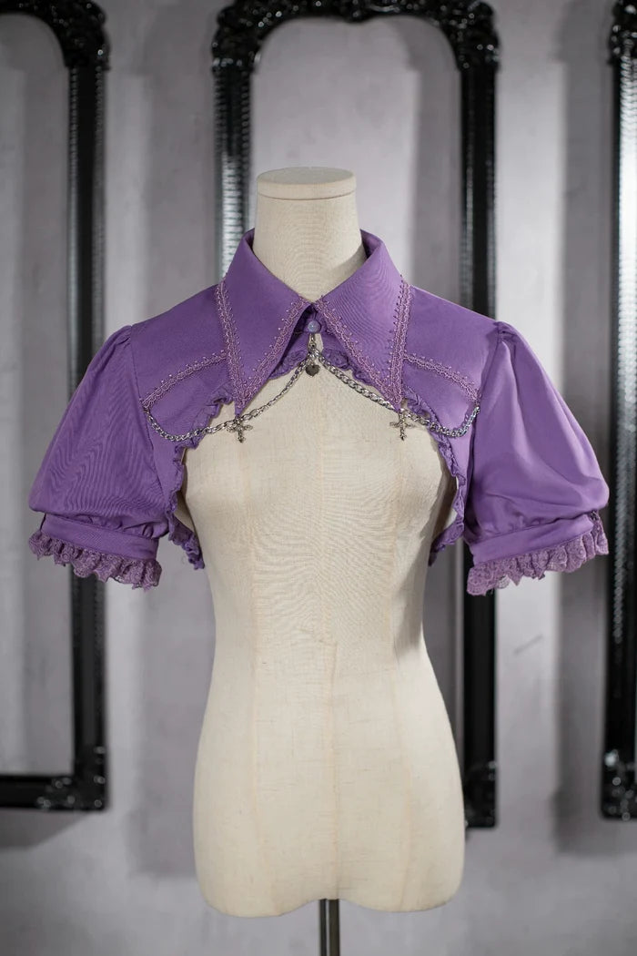 Contract Cross Puff Sleeve Bolero