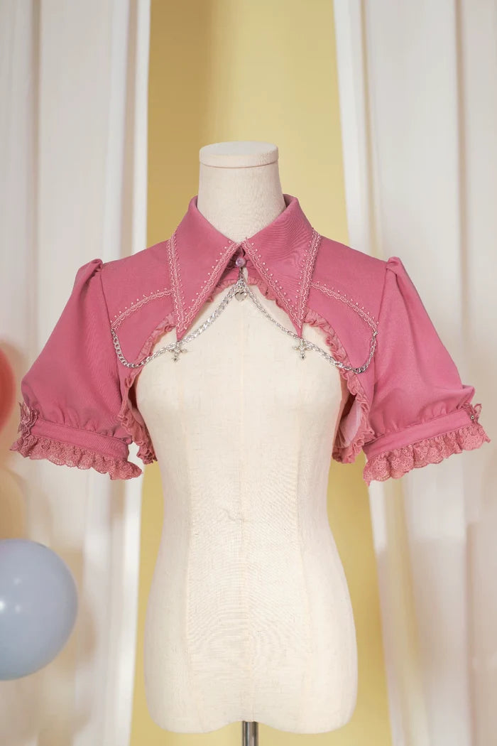 Contract Cross Puff Sleeve Bolero