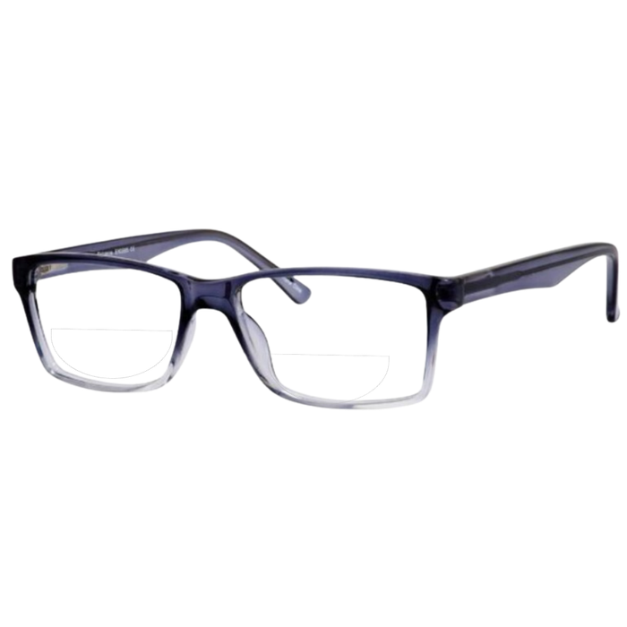 Clear Reading Glasses / Grey Fade / Top .50 - Bottom 1.50