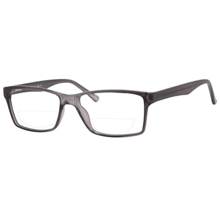 Clear Reading Glasses / Smoke / Top .50 - Bottom 1.50