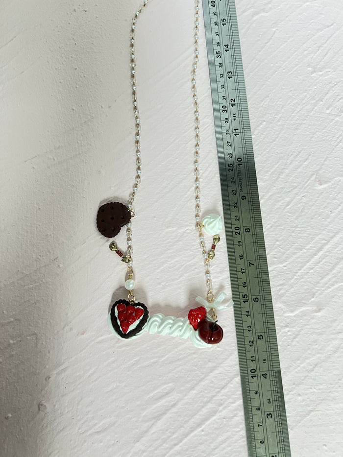 Cream Cherry Necklace