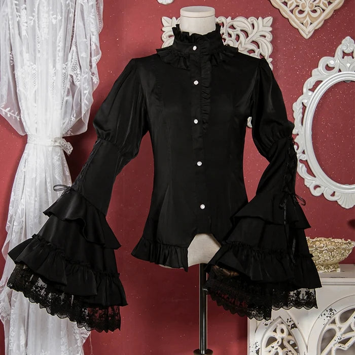 Dark Fragrance Bat Sleeve Blouse