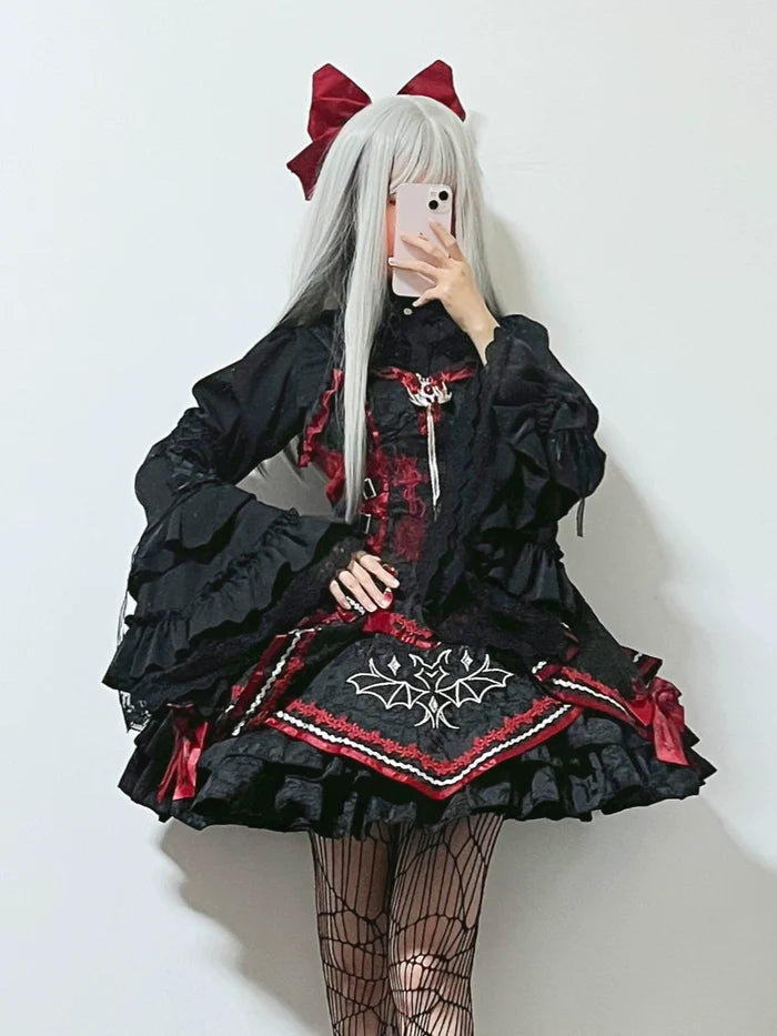 Dark Fragrance Bat Sleeve Blouse