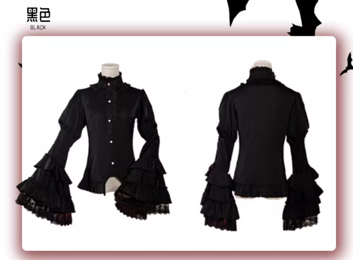 Dark Fragrance Bat Sleeve Blouse