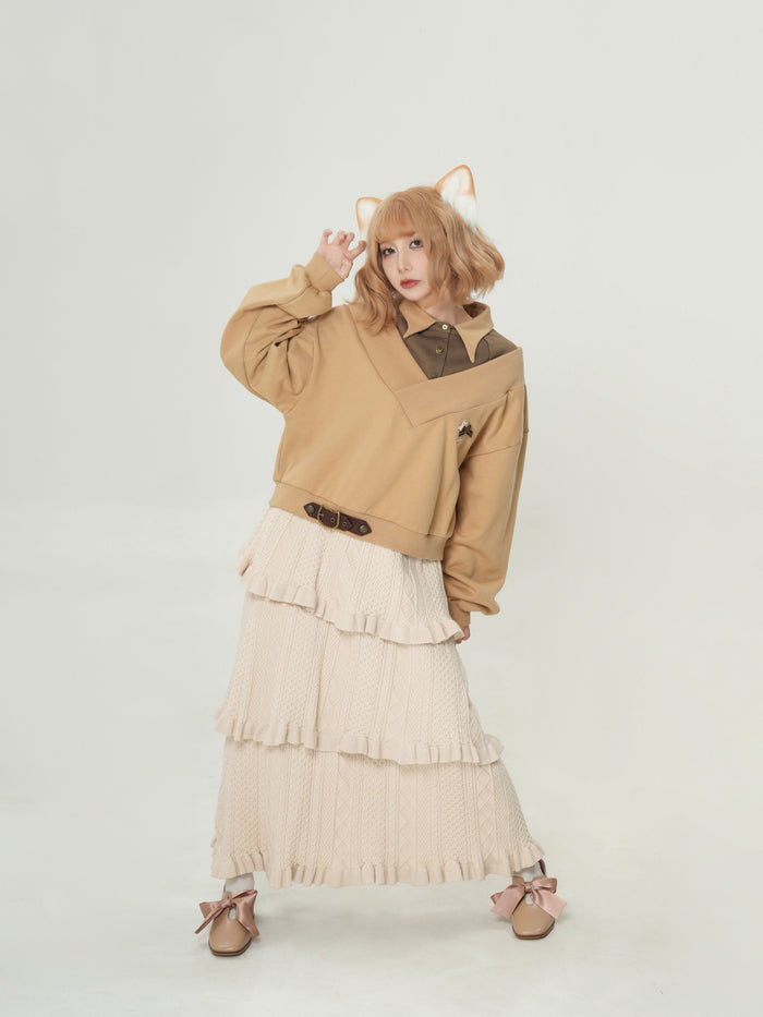 Days of Dozing with Cats: Cable Knit Skirt