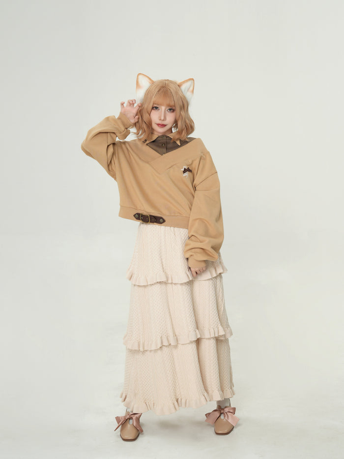 Days of Dozing with Cats: Cable Knit Skirt