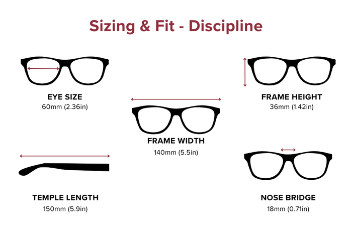 DebSpecs Large-size eyewear fit guide Discipline