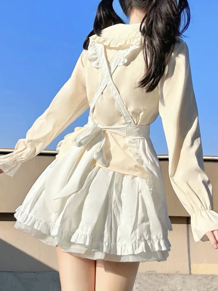 Doll Collar Long Sleeve Blouse