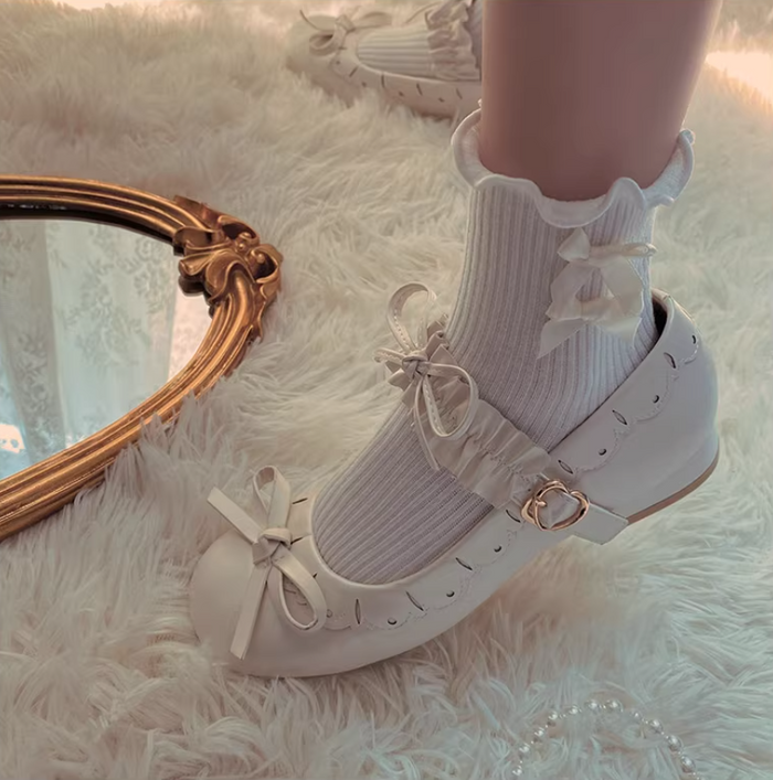 Double Bow Cotton Socks
