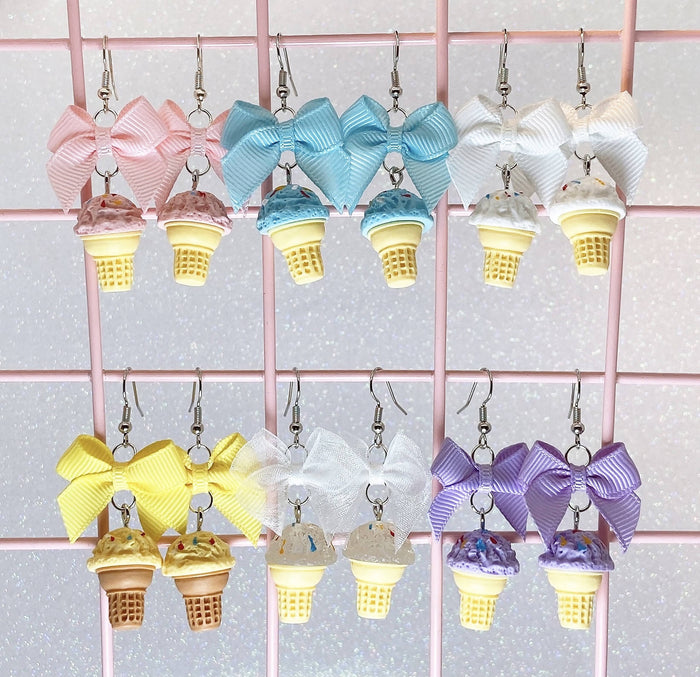 Dreamy Creamy Cake Cone Earrings (6 Colors) - Lolita Collective