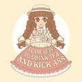 Cream %22Drink Tea & Kick Ass%22 (Country) t-shirt preview copy