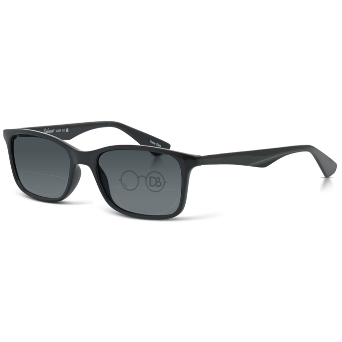 Sunglasses / Shiny Black / Top .50 - Bottom 1.50