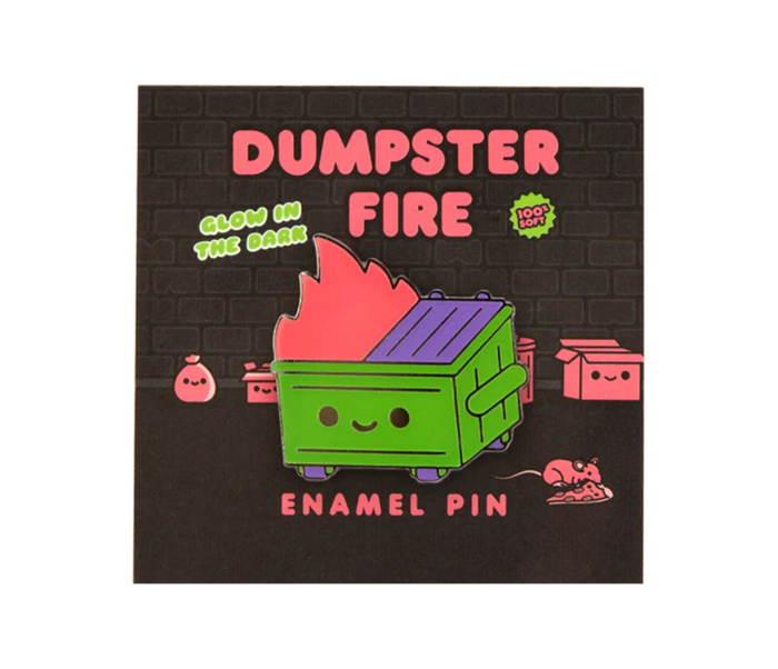Dumpster Fire GID Pin