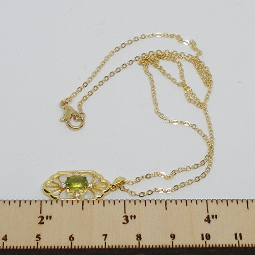 Elegant Peridot Pendant Necklace
