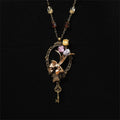 Flower Garden Knot Tulip Frame Long Necklace