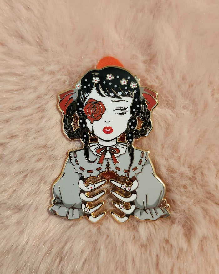 Flowers Cage Enamel Pin