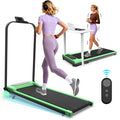 Foldable Treadmill with Handle Bar & Incline, 2 in 1 Upgrade Portable Under Desk Walking Pad and Vibration Pad with Remote Control for Home Office Small Spaces