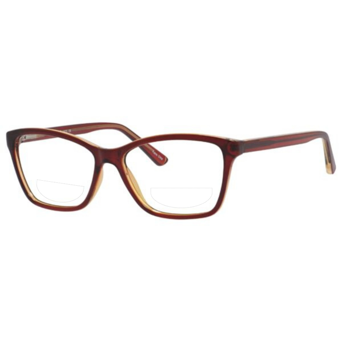 Clear Reading Glasses / Mocha / Top .50 - Bottom 1.50