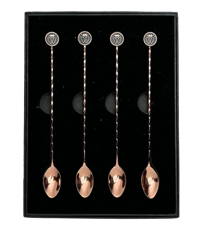 French Cocktail Spoons Gift Set - Copper