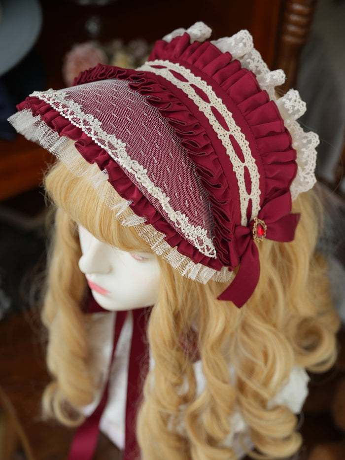 [FS] Dreaming Tea Party Lace Bonnet
