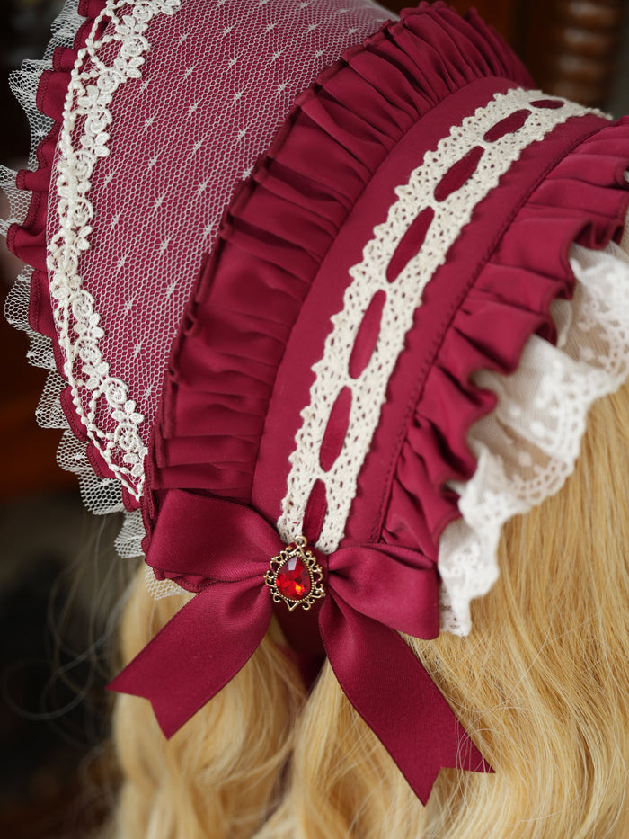 [FS] Dreaming Tea Party Lace Bonnet