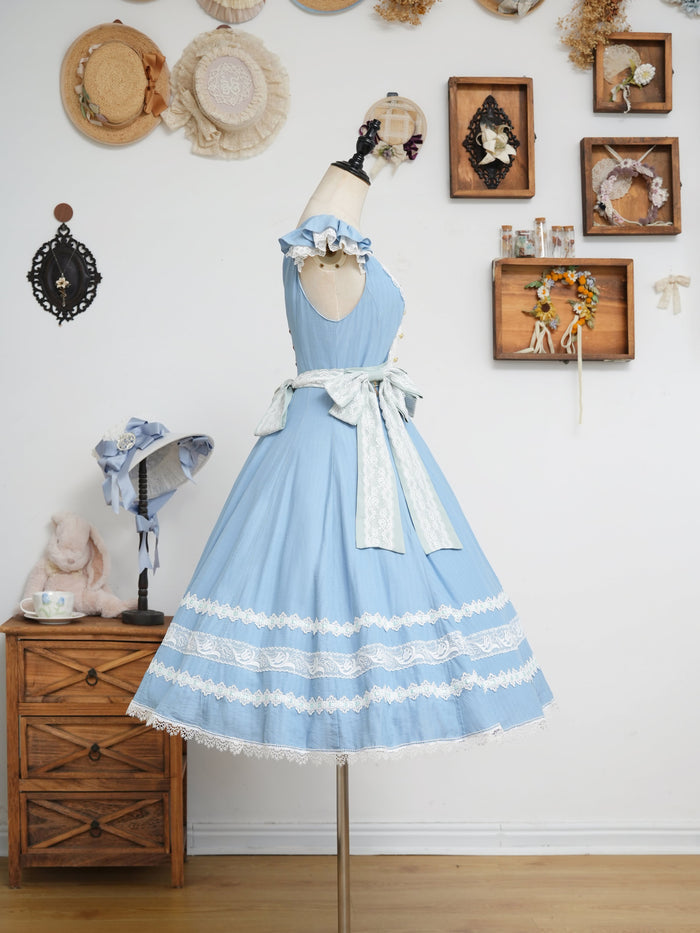 [FS] Gentle Breeze Song Side Ribbon Jumperskirt