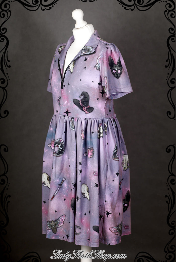 Galaxy Witch Zipper Dress