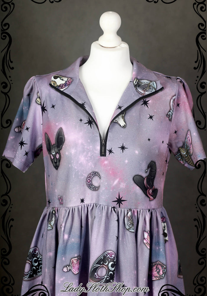 Galaxy Witch Zipper Dress