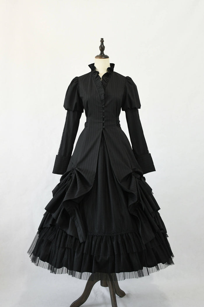 Garden of the Insomnia Night - Victorian Gothic Long Onepiece