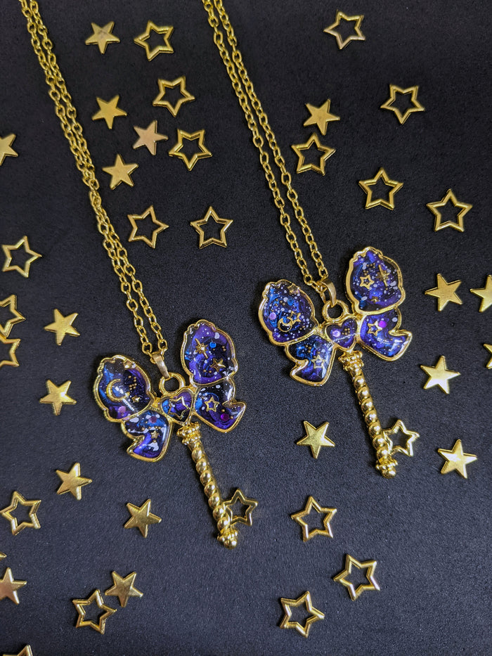Gemini: Celestial Zodiac Resin Pendant Necklaces- 2 Styles - Lolita Collective