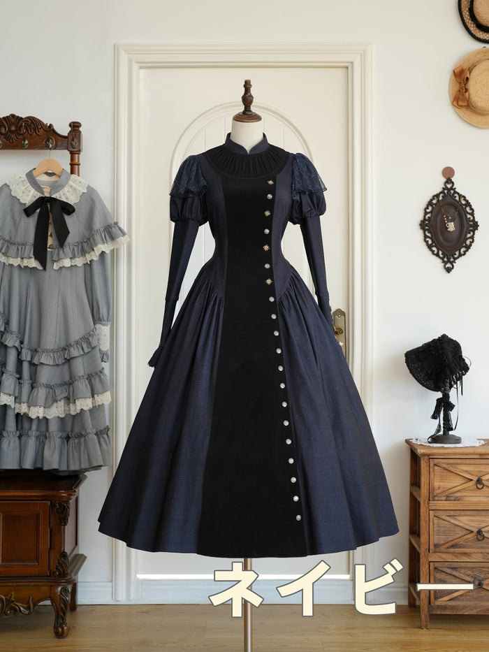 Givrille Placket Long Dress