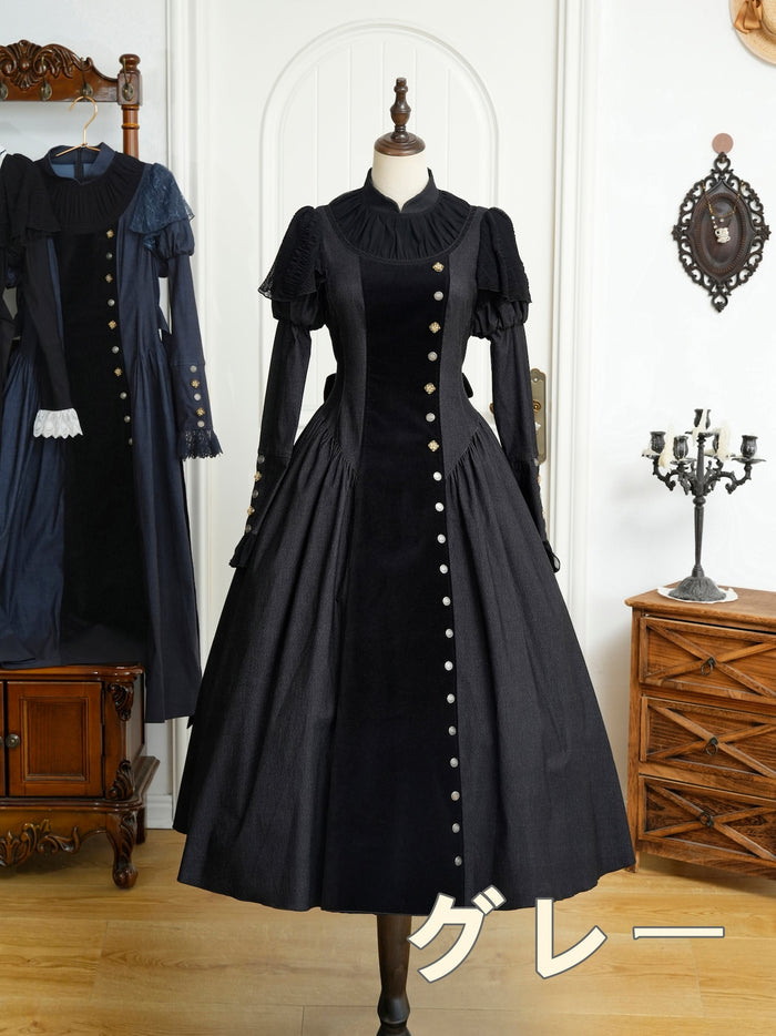 Givrille Placket Long Dress